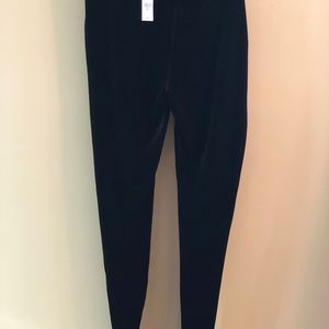 Black velvet leggings new